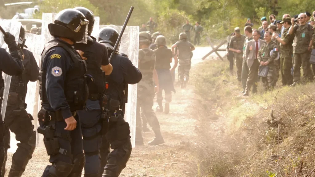 Police officers in Kosovo
